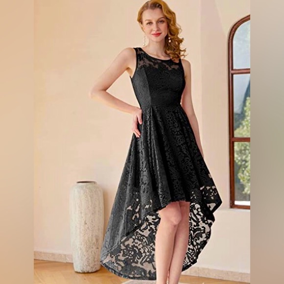 🫶🏻-Black Lace Dress- - Picture 1 of 12